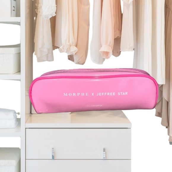 Morphe X Jeffree Star Brush Bag Pink Cosmetic Zip Pouch Superstar (BAG ONLY) - Picture 11 of 11